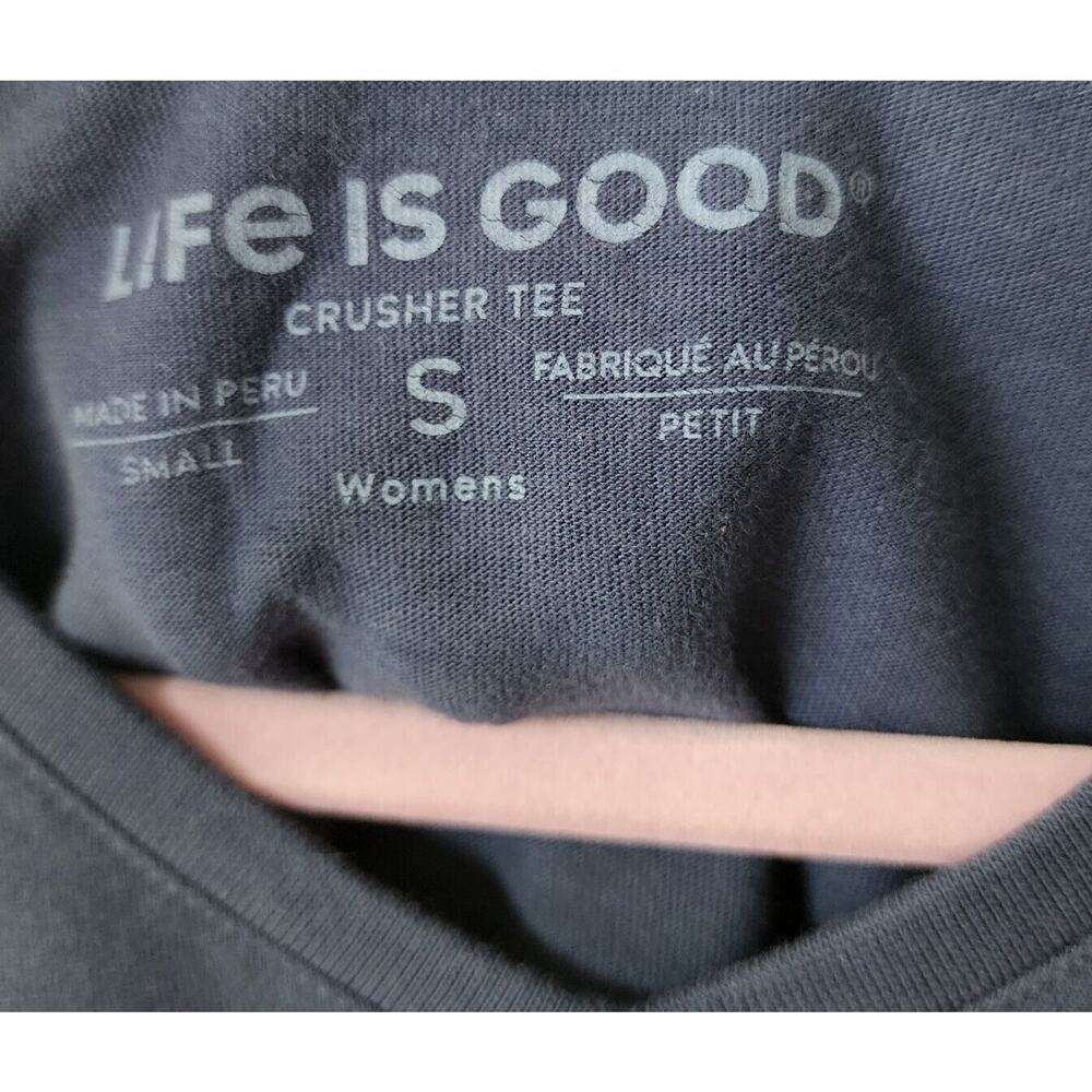 Life Is Good Crusher Tee SIZE SMALL Mama Bear blue short sleeve Casual T shirt - Picture 4 of 7